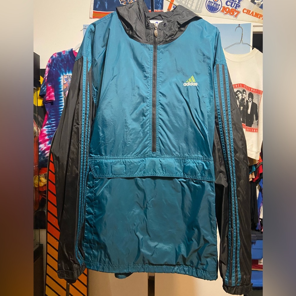 Vintage 90s adidas pull over anorak windbreaker